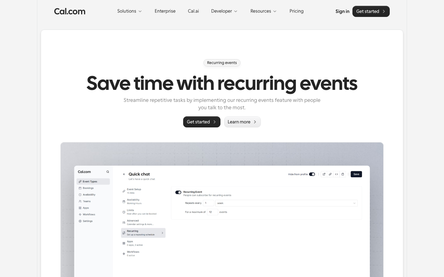Recurring Events | Cal.com