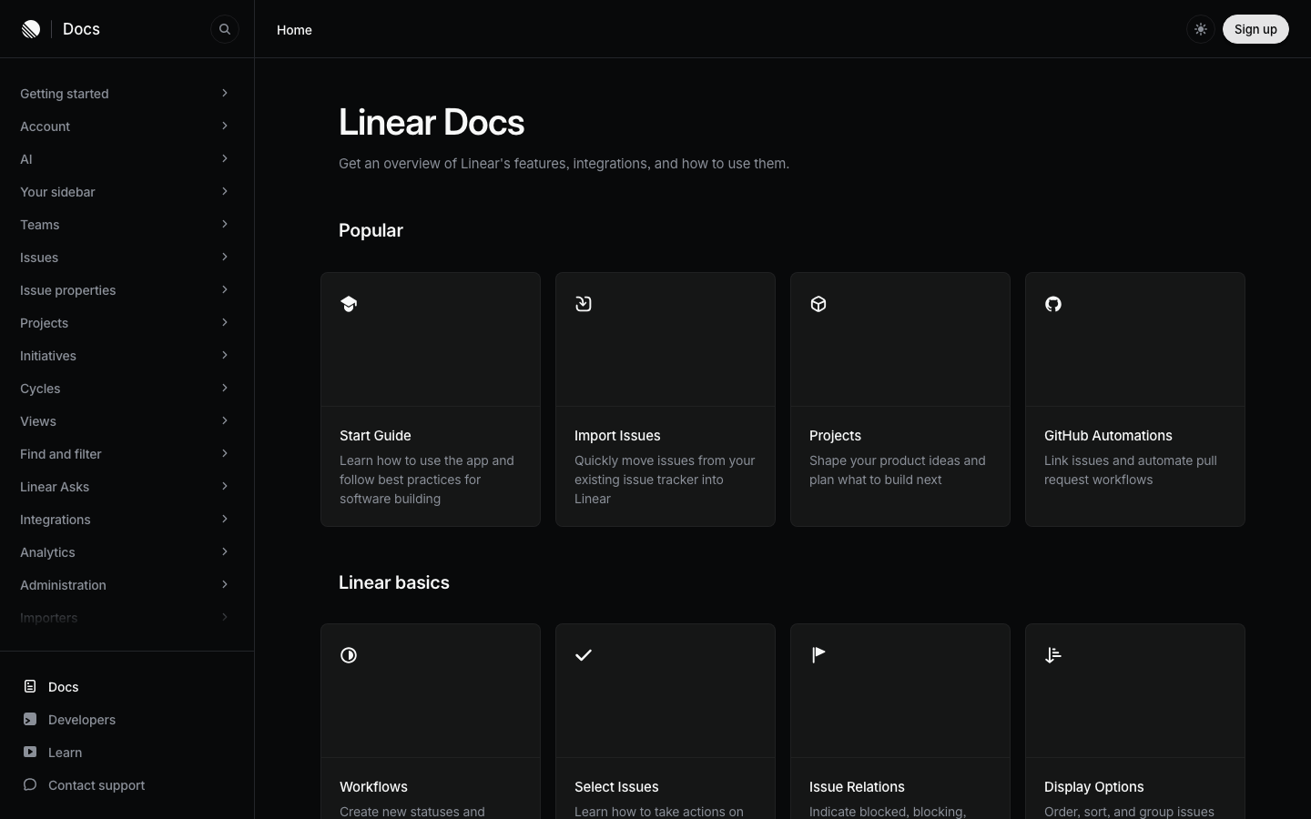 Linear Docs