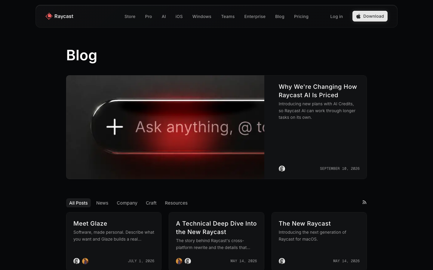 Raycast - Blog