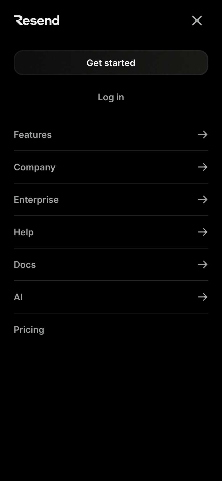 Mobile navigation open