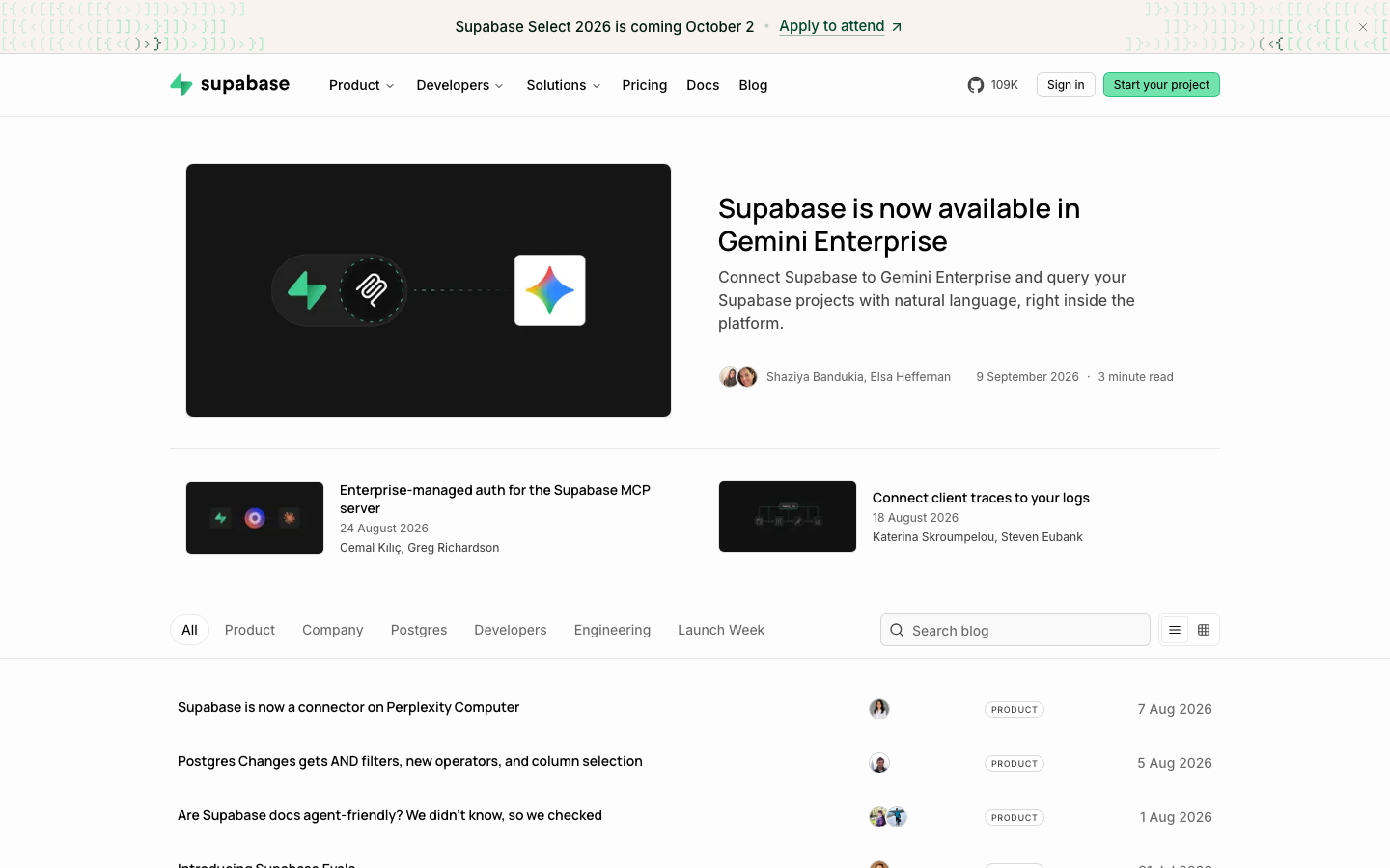 Supabase Blog: the Postgres development platform