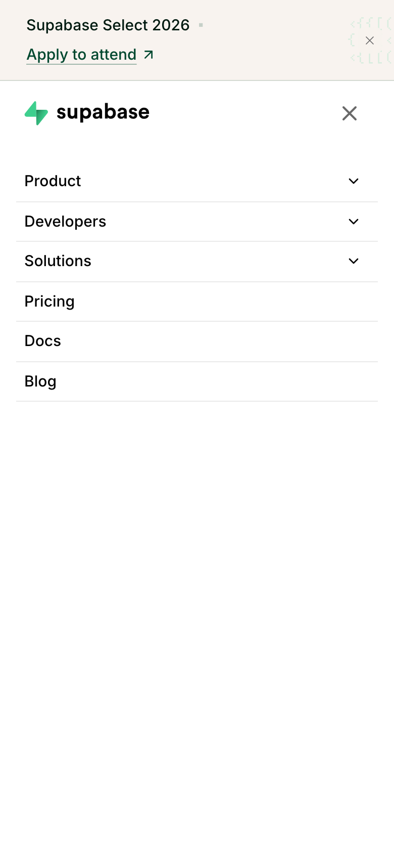 Mobile navigation open